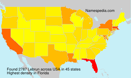 Surname Lebrun in USA Surname Lebrun in USA