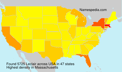 Surname Leclair in USA Surname Leclair in USA