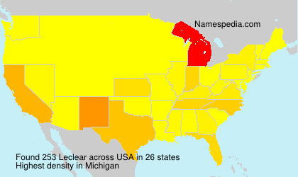 Surname Leclear in USA Surname Leclear in USA