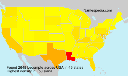 Surname Lecompte in USA Surname Lecompte in USA