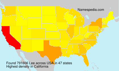 Surname Lee in USA
