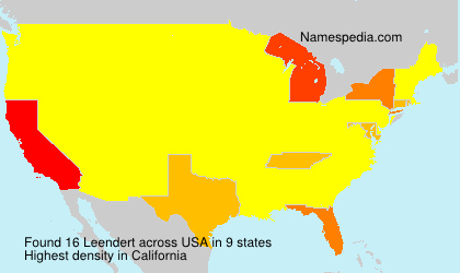 Surname Leendert in USA Surname Leendert in USA