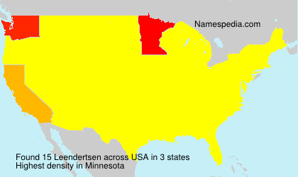Surname Leendertsen in USA Surname Leendertsen in USA