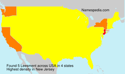 Surname Leesment in USA Surname Leesment in USA