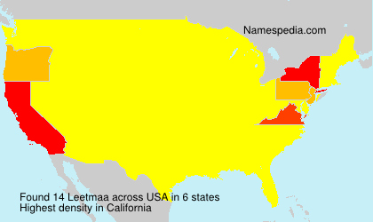 Surname Leetmaa in USA Surname Leetmaa in USA