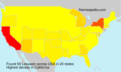 Surname Leeuwen in USA Surname Leeuwen in USA