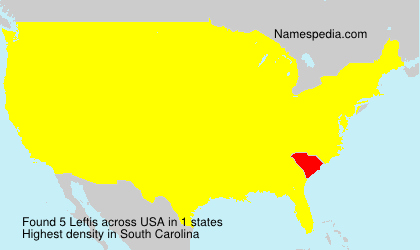 Surname Leftis in USA