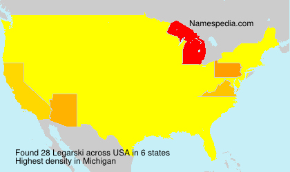Surname Legarski in USA Surname Legarski in USA