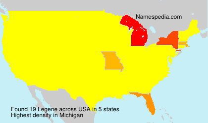 Surname Legene in USA Surname Legene in USA