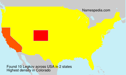 Surname Legkov in USA