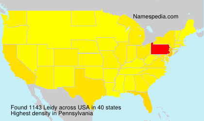 Surname Leidy in USA Surname Leidy in USA