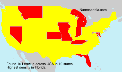 Surname Lemeke in USA Surname Lemeke in USA