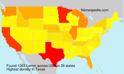Surname Lemm in USA