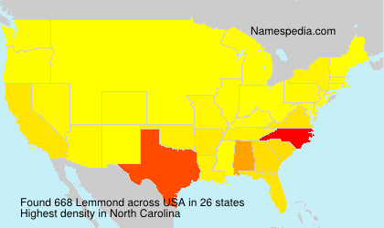 Surname Lemmond in USA