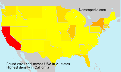 Surname Lenci in USA