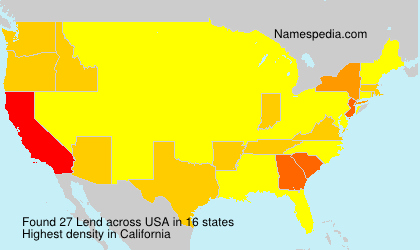Surname Lend in USA Surname Lend in USA