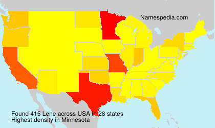 Surname Lene in USA Surname Lene in USA