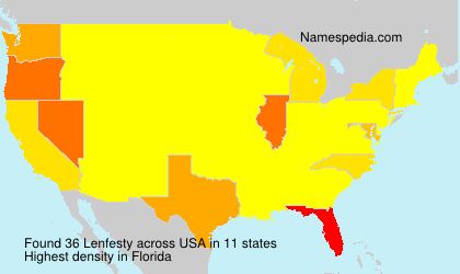Surname Lenfesty in USA Surname Lenfesty in USA