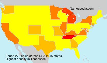 Surname Lenice in USA Surname Lenice in USA