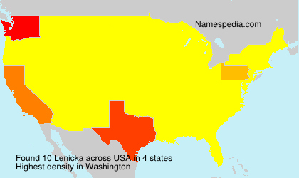 Surname Lenicka in USA Surname Lenicka in USA
