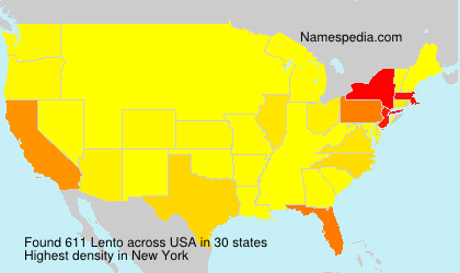 Surname Lento in USA Surname Lento in USA
