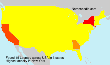 Surname Leontev in USA Surname Leontev in USA