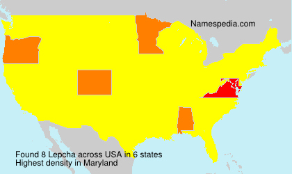 Surname Lepcha in USA Surname Lepcha in USA