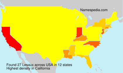 Surname Lesaux in USA Surname Lesaux in USA