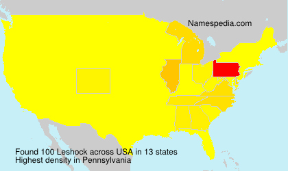 Surname Leshock in USA Surname Leshock in USA
