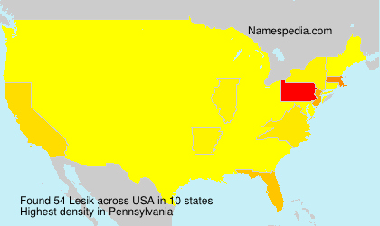 Surname Lesik in USA Surname Lesik in USA