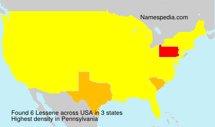Surname Lessene in USA Surname Lessene in USA