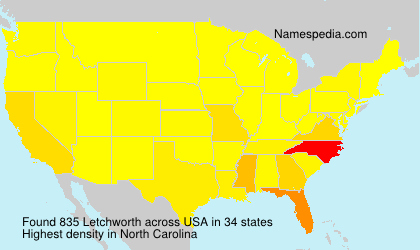 Surname Letchworth in USA