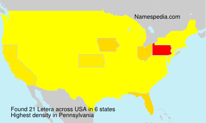 Surname Letera in USA Surname Letera in USA