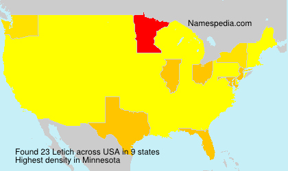 Surname Letich in USA Surname Letich in USA