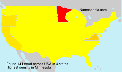 Surname Letrud in USA Surname Letrud in USA