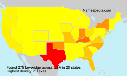 Surname Leveridge in USA Surname Leveridge in USA