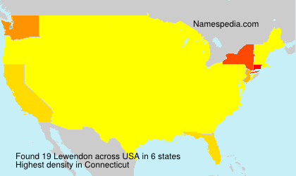 Surname Lewendon in USA Surname Lewendon in USA