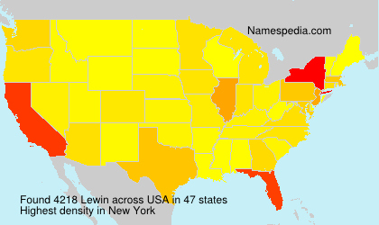 Surname Lewin in USA Surname Lewin in USA
