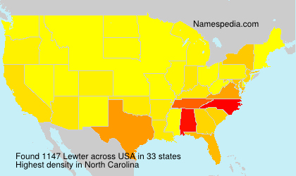 Surname Lewter in USA