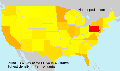 Surname Lex in USA Surname Lex in USA
