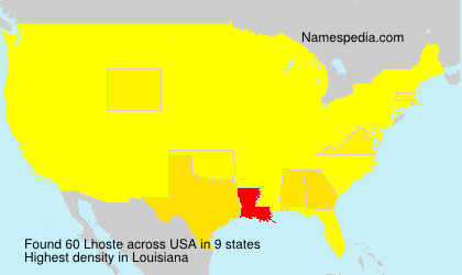 Surname Lhoste in USA
