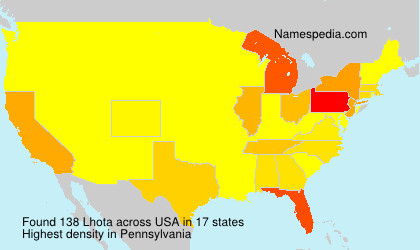 Surname Lhota in USA