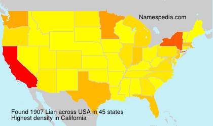 Surname Lian in USA Surname Lian in USA
