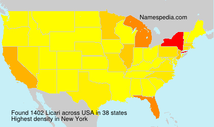 Surname Licari in USA Surname Licari in USA