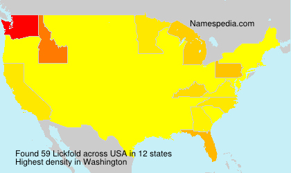 Surname Lickfold in USA Surname Lickfold in USA
