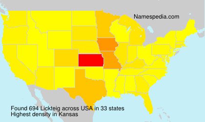 Surname Lickteig in USA Surname Lickteig in USA