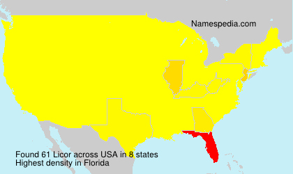 Surname Licor in USA Surname Licor in USA