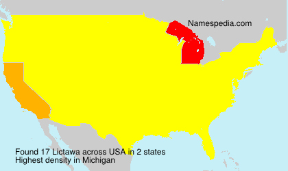 Surname Lictawa in USA