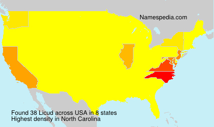 Surname Licud in USA Surname Licud in USA