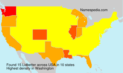 Surname Lidbetter in USA Surname Lidbetter in USA